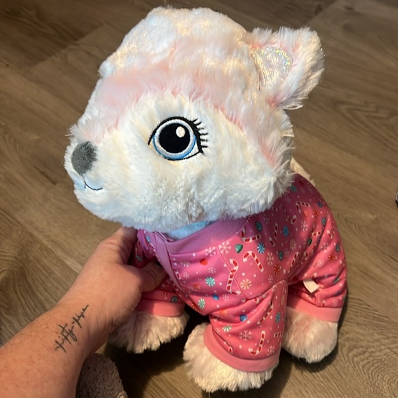Build A Bear Workshop Pink Merry Mission Frost Fox Plush Stuffed Animal Blue Eye - Picture 8 of 11